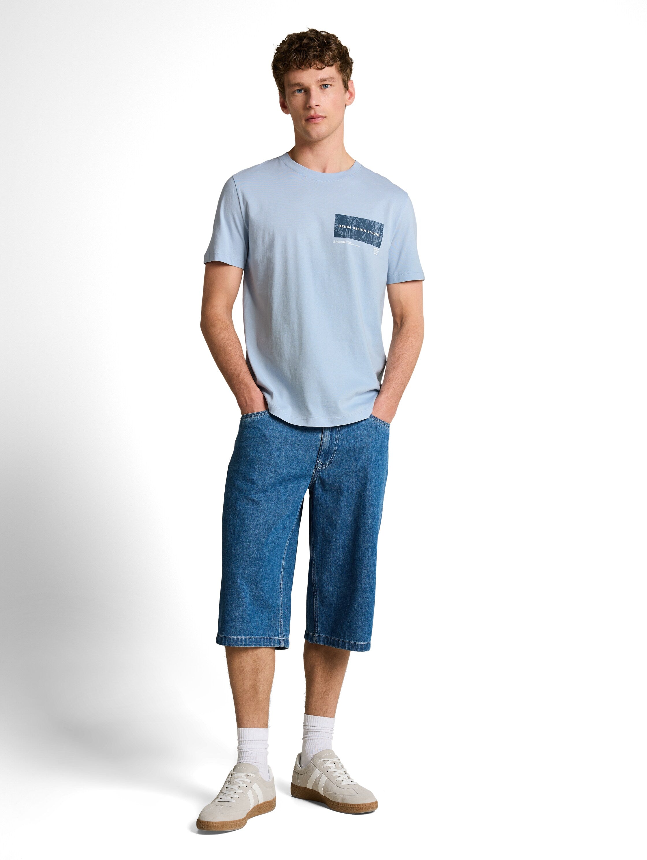 Tom Tailor Light Blue T-Shirt With Print