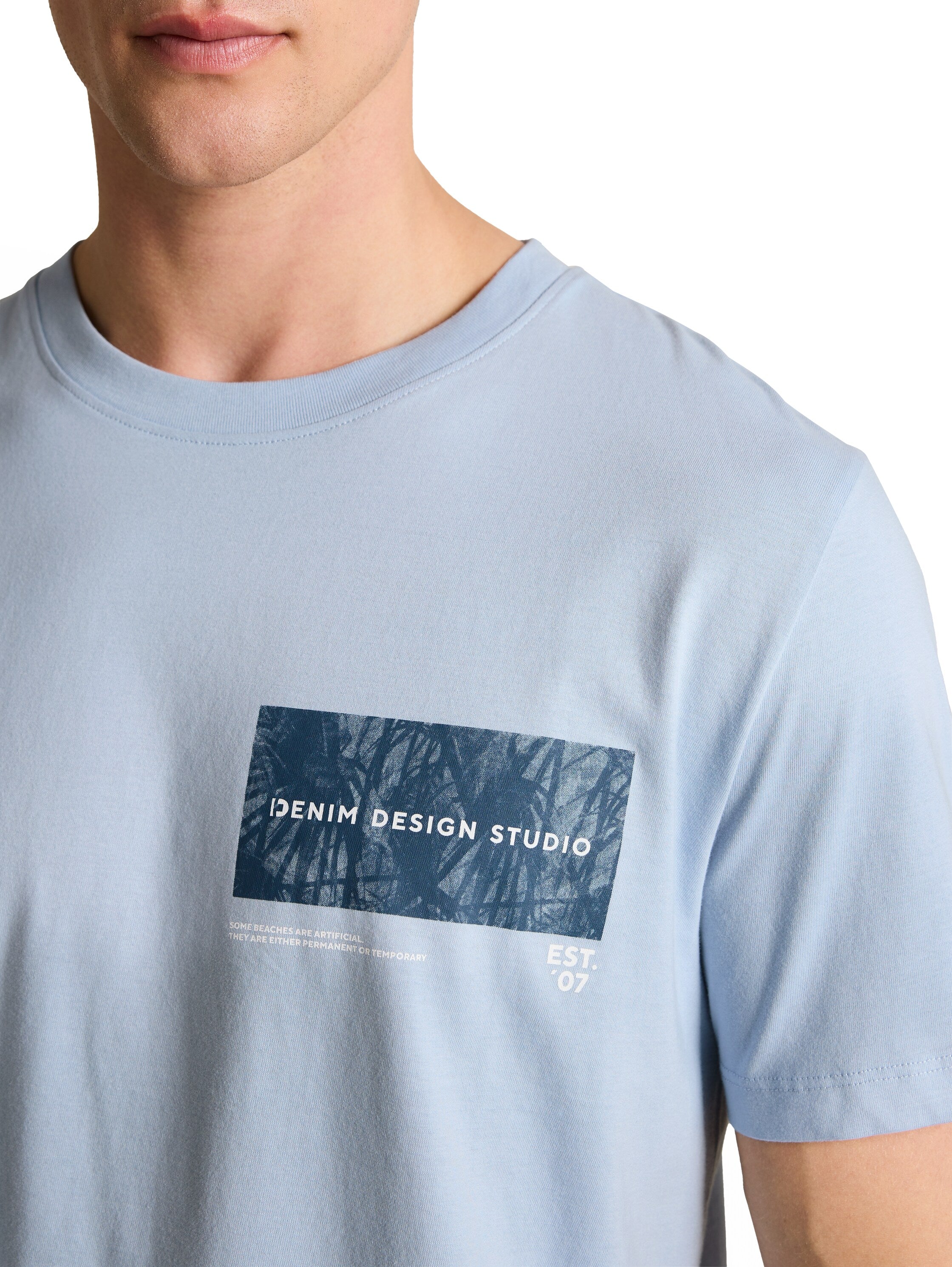 Tom Tailor Light Blue T-Shirt With Print