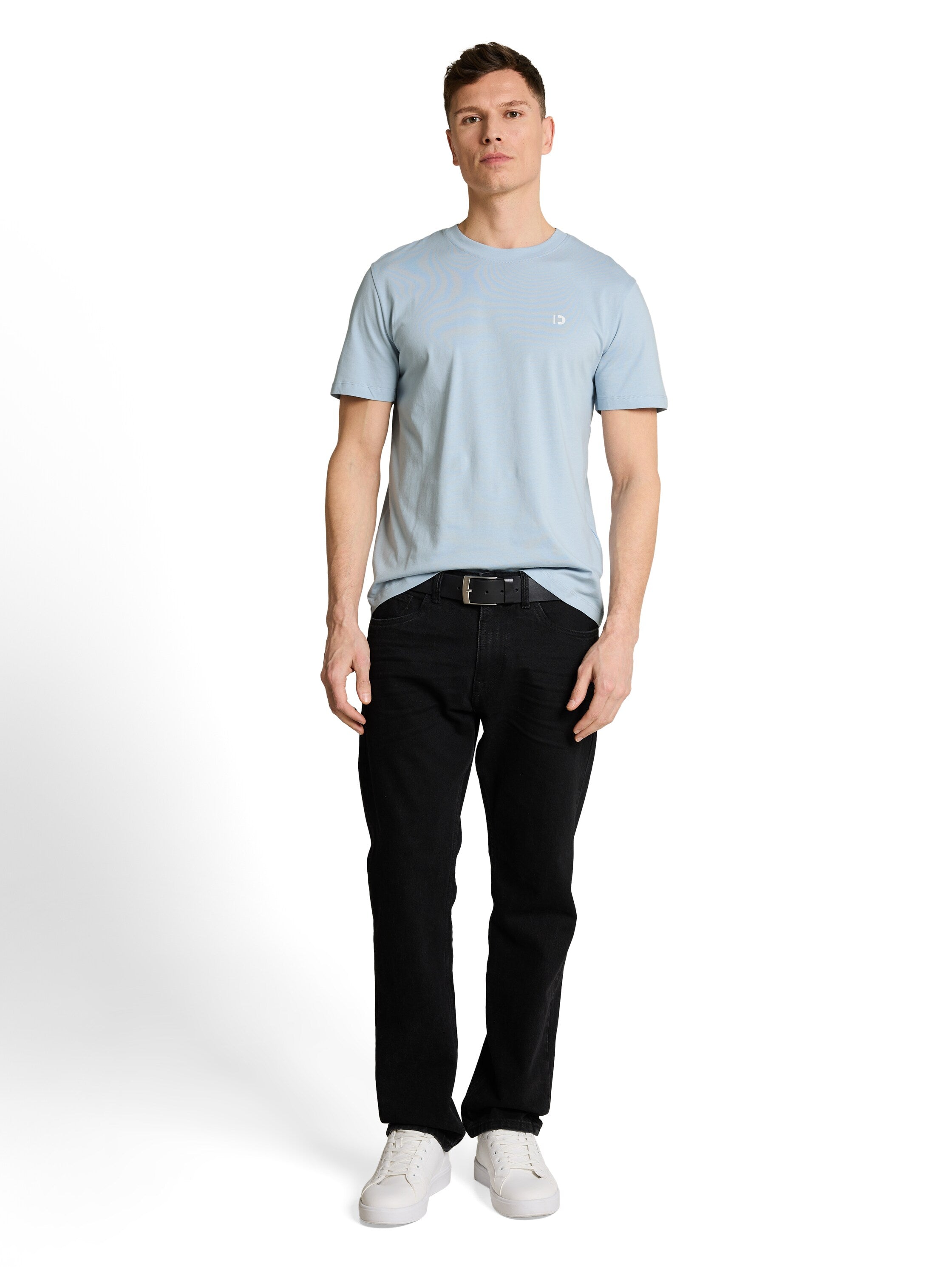 Tom Tailor Blue Round Neck T-Shirt With Back Design