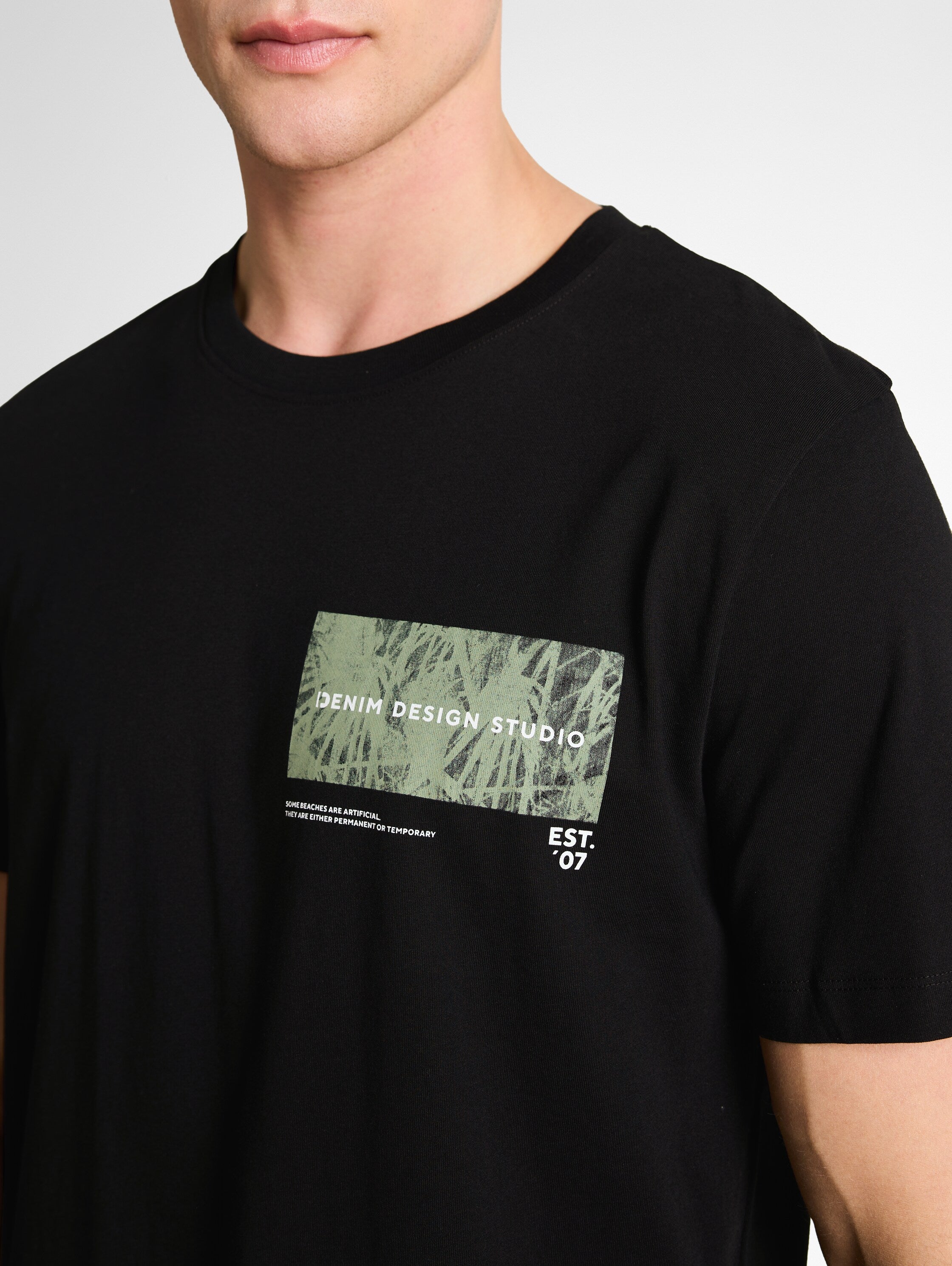 Tom Tailor Black T-Shirt With Print
