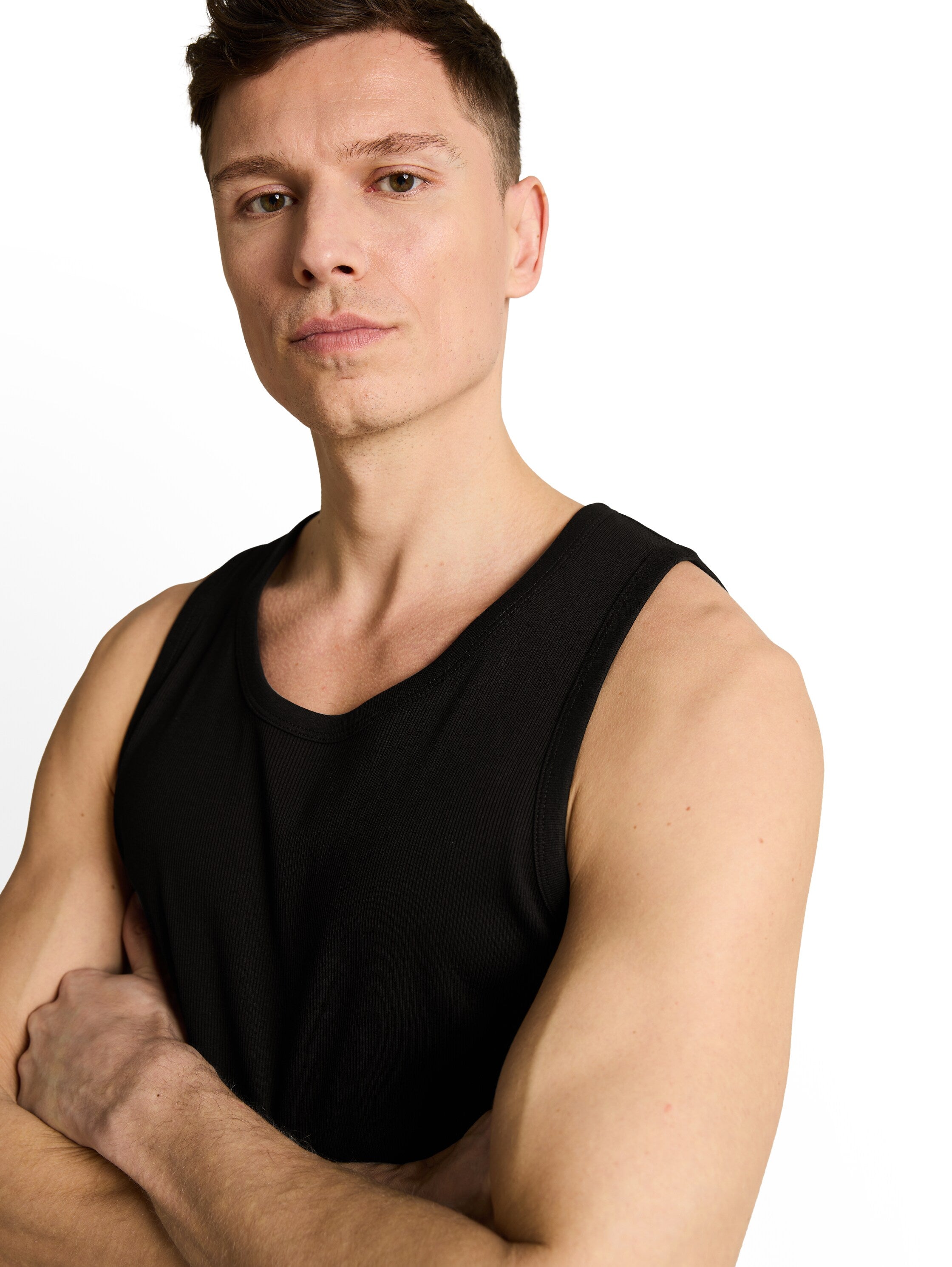 Tom Tailor Black Basic Ribbed Tank Top
