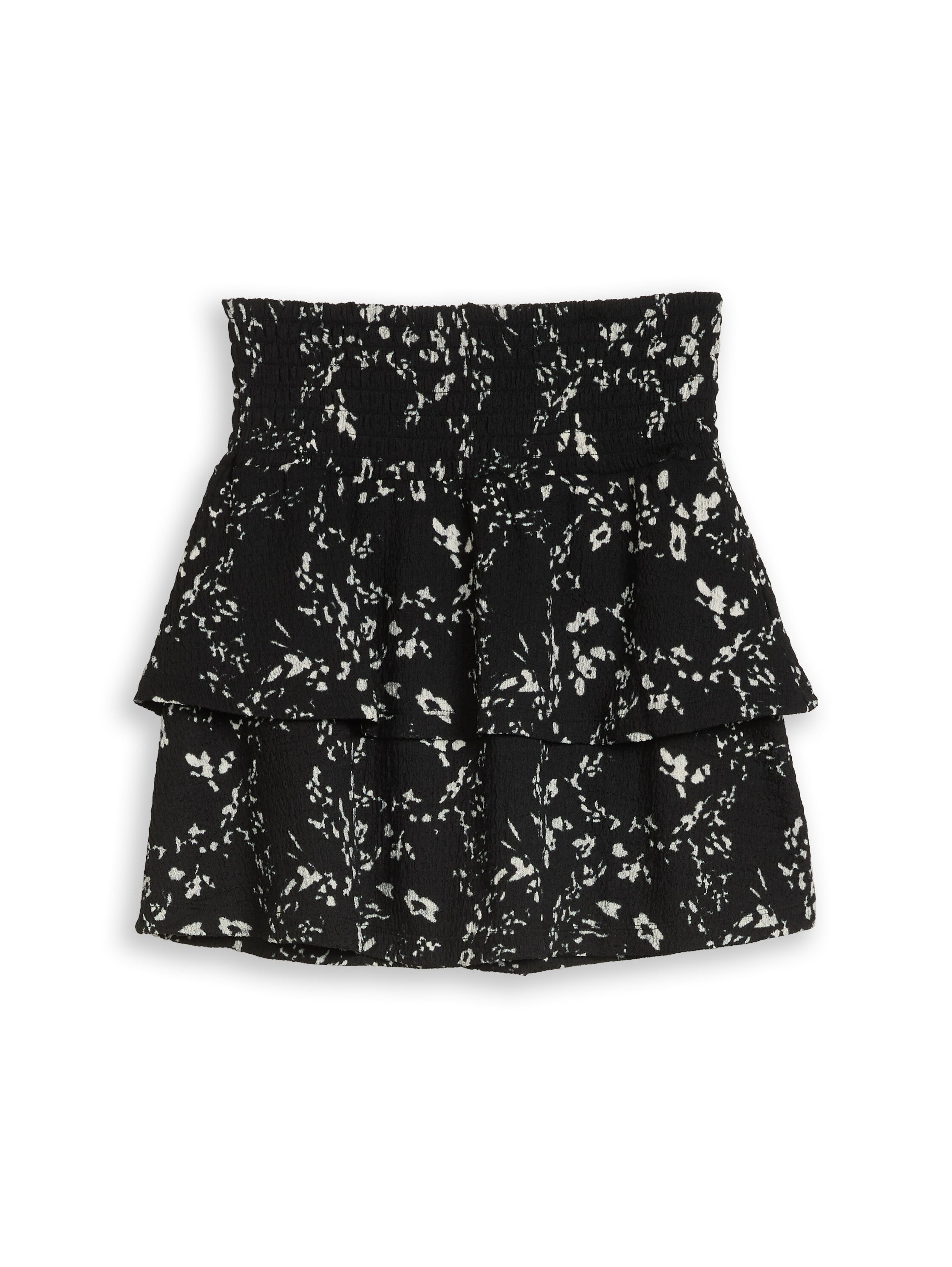 Tom Tailor Black White Flower Print Mini Skirt