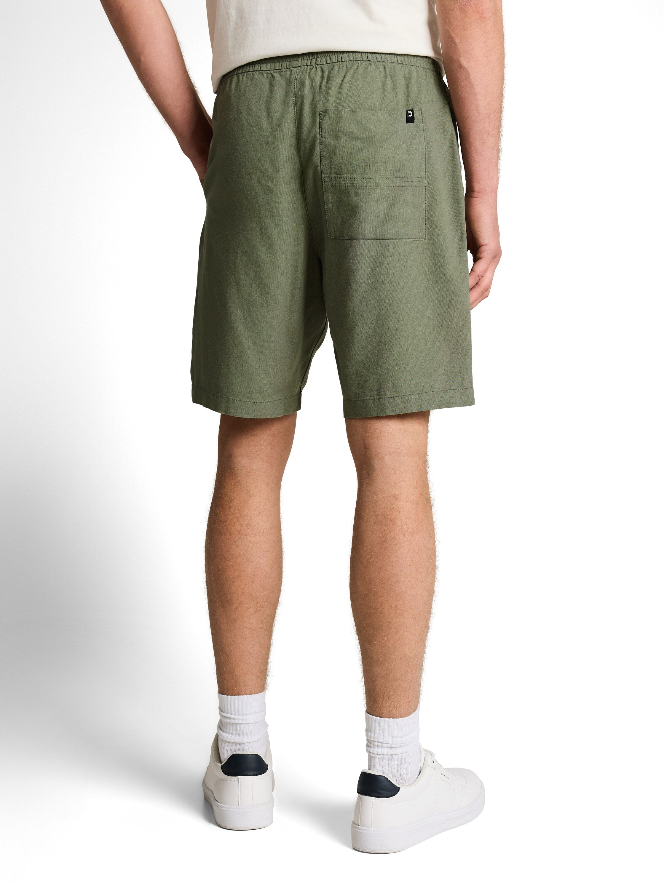 Tom Tailor Olive Relaxed-Fit Linen Shorts