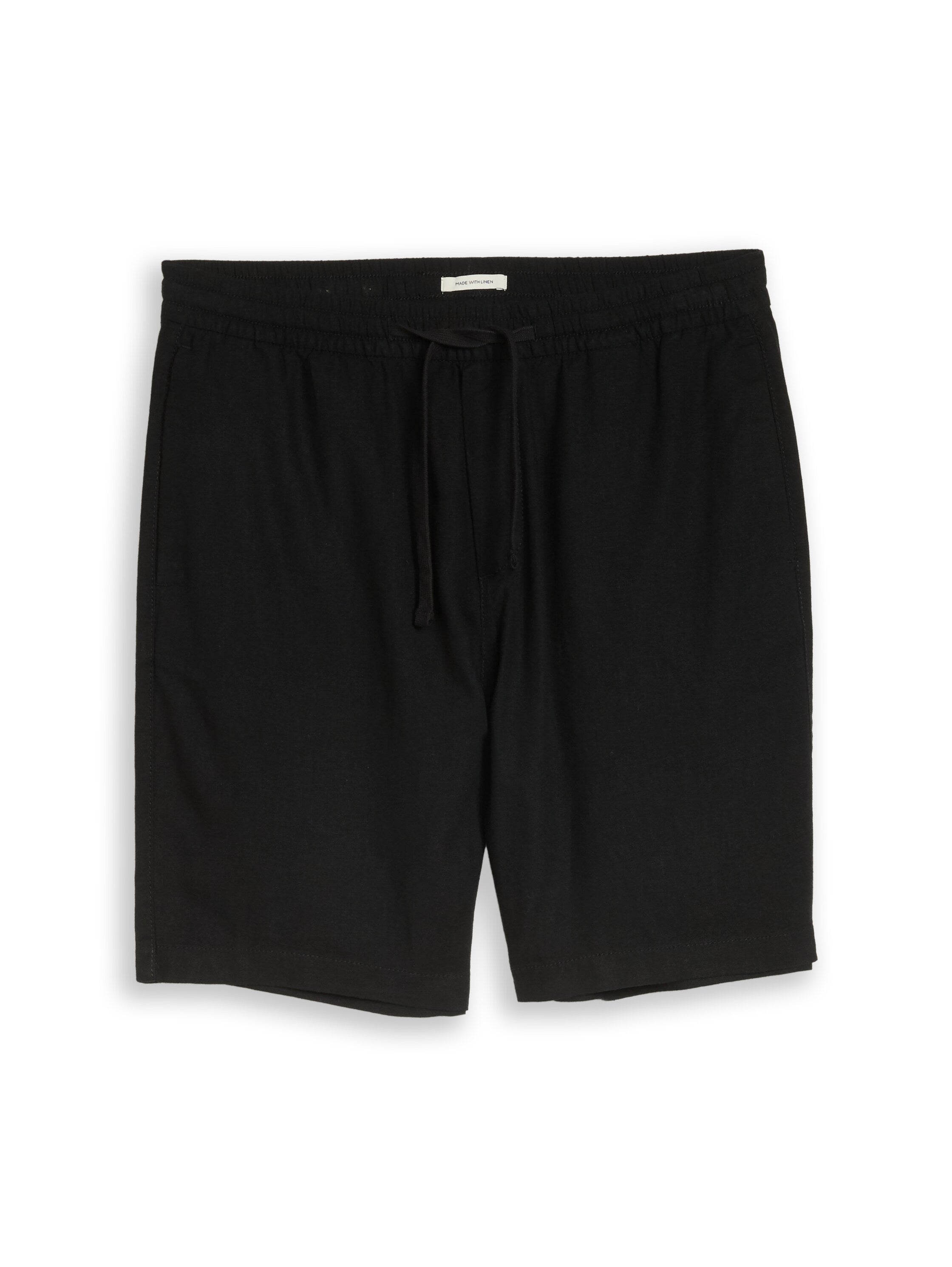 Tom Tailor Black Relaxed-Fit Linen Shorts