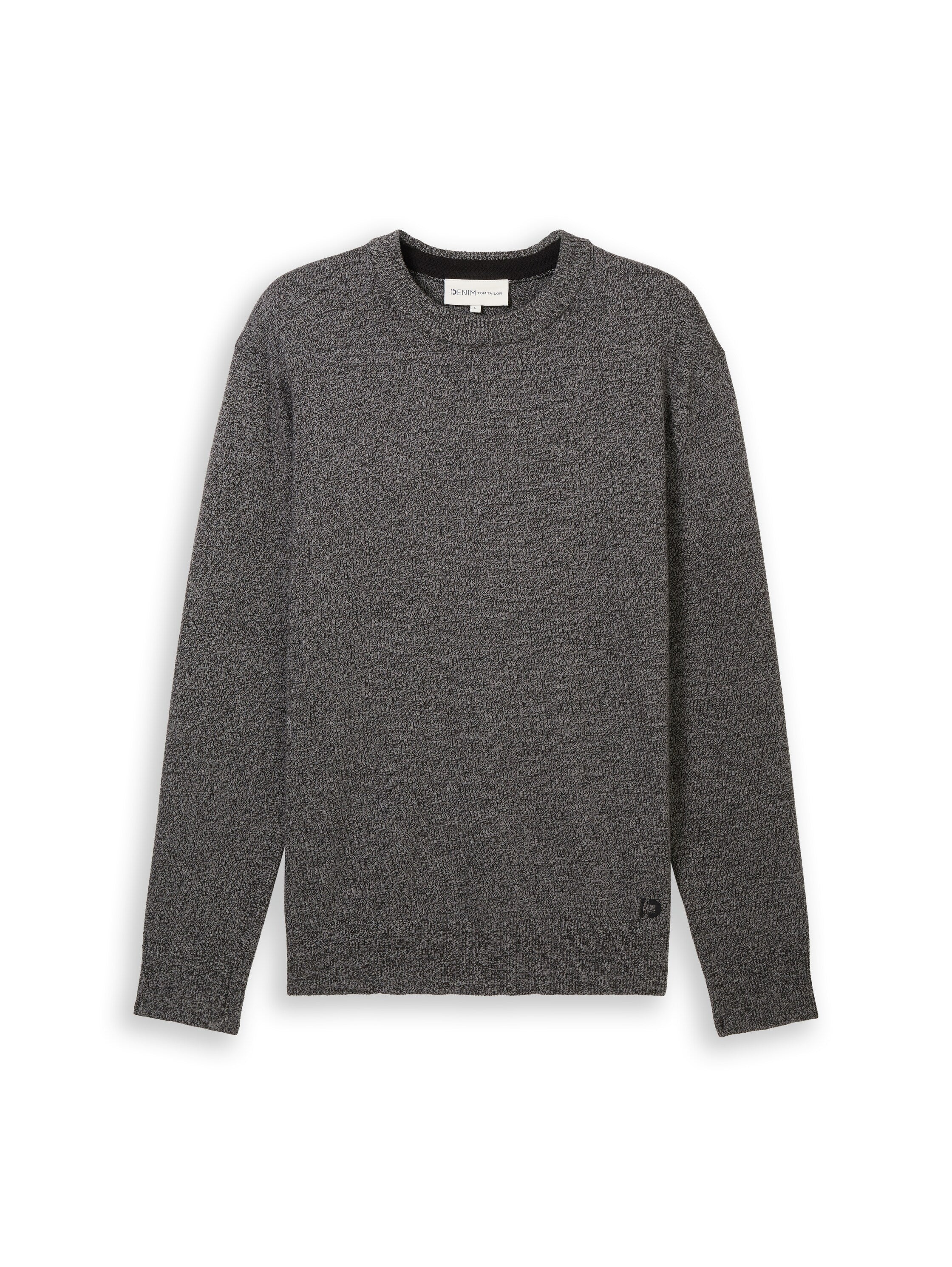 Tom Tailor Basic Knitted Grey Cotton Pullover