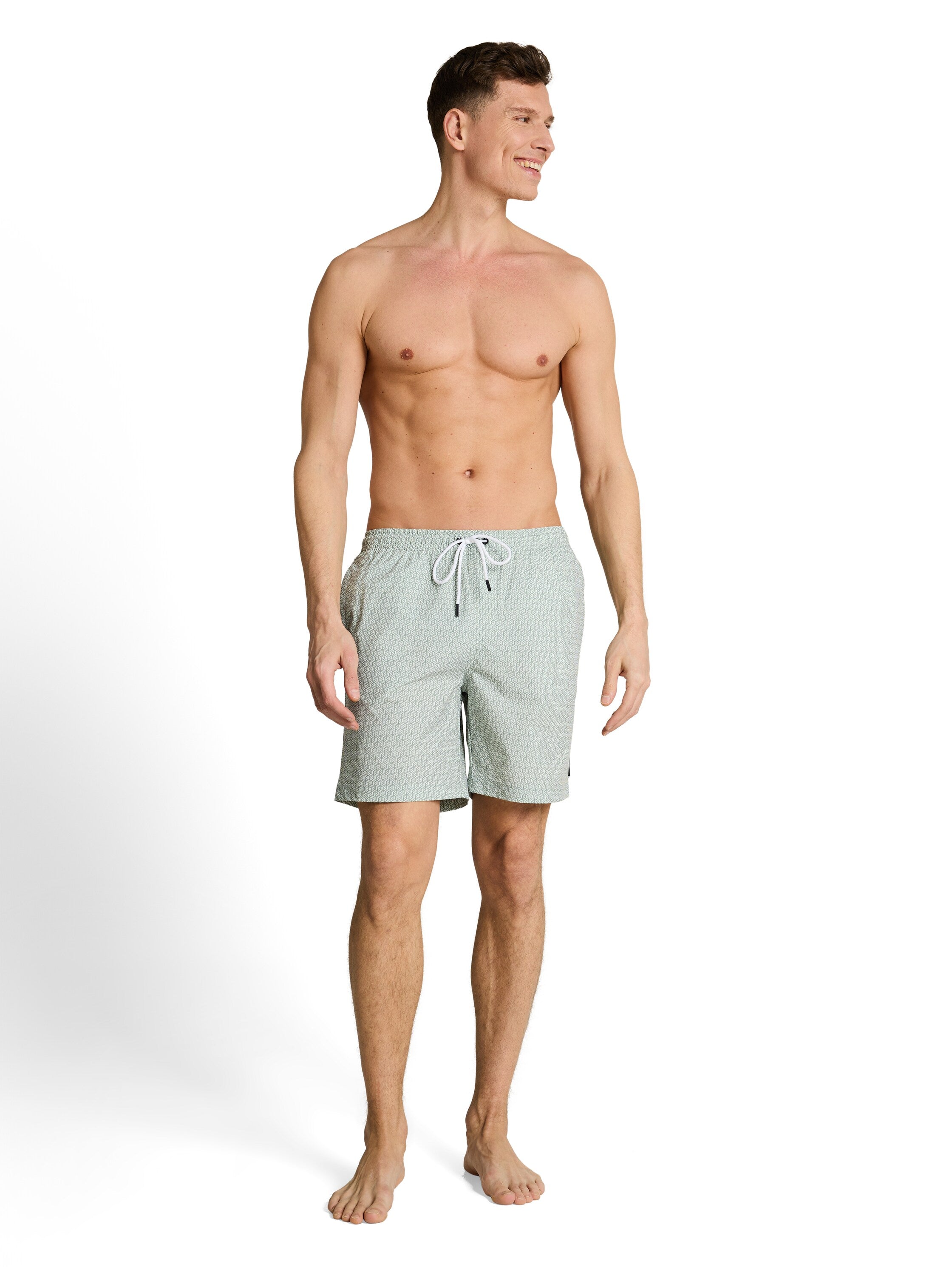 Tom Tailor Green Mint Patterned Swim Shorts