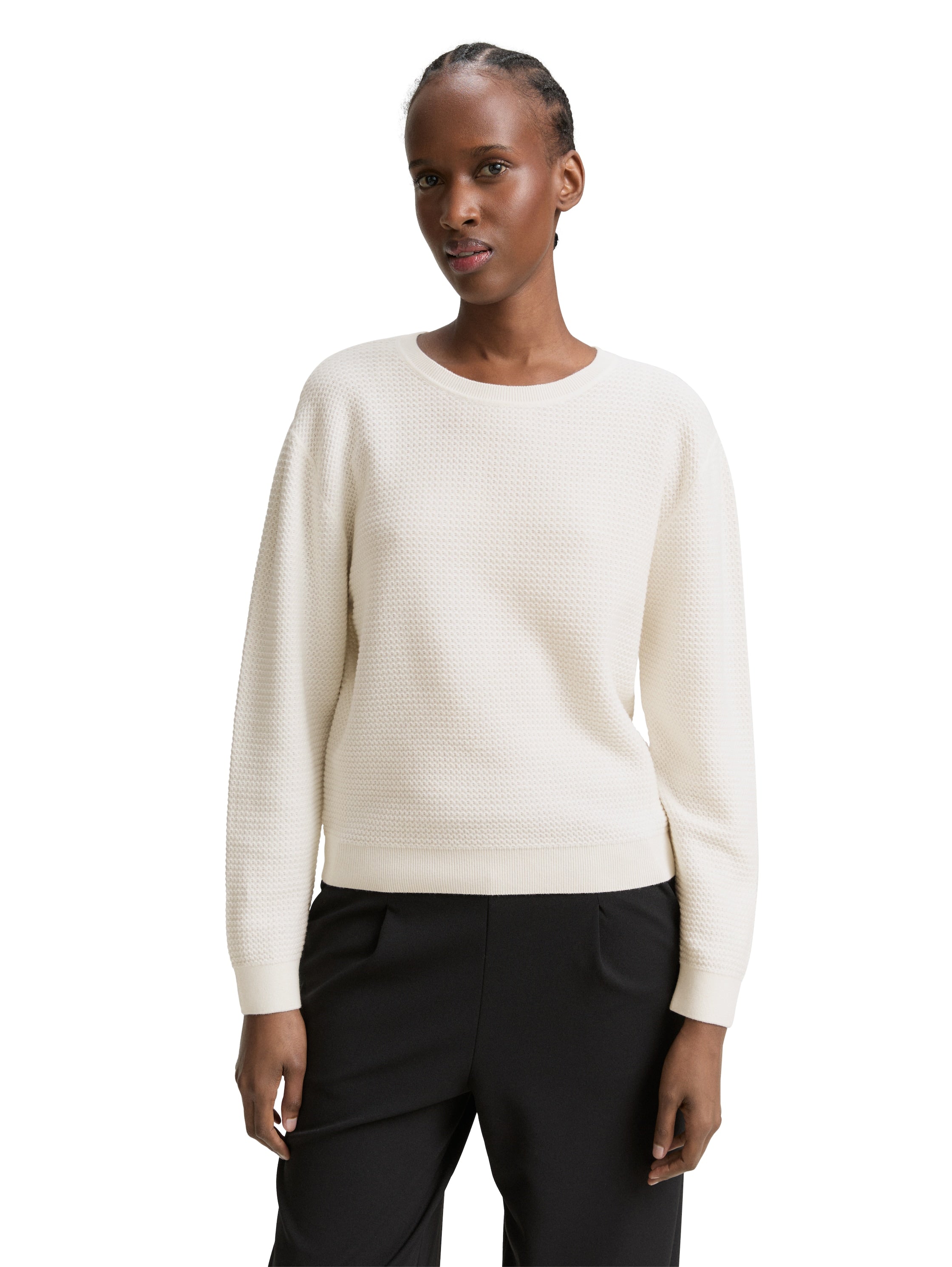 Tom Tailor Offwhite Simple Sweater