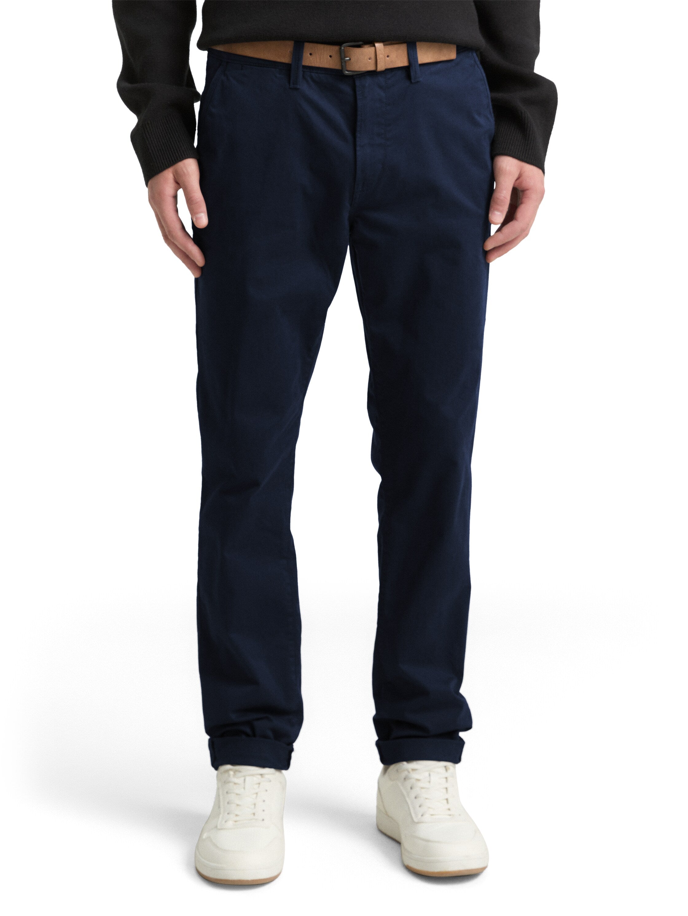 Tom Tailor Navy Chino With Zipper To Close