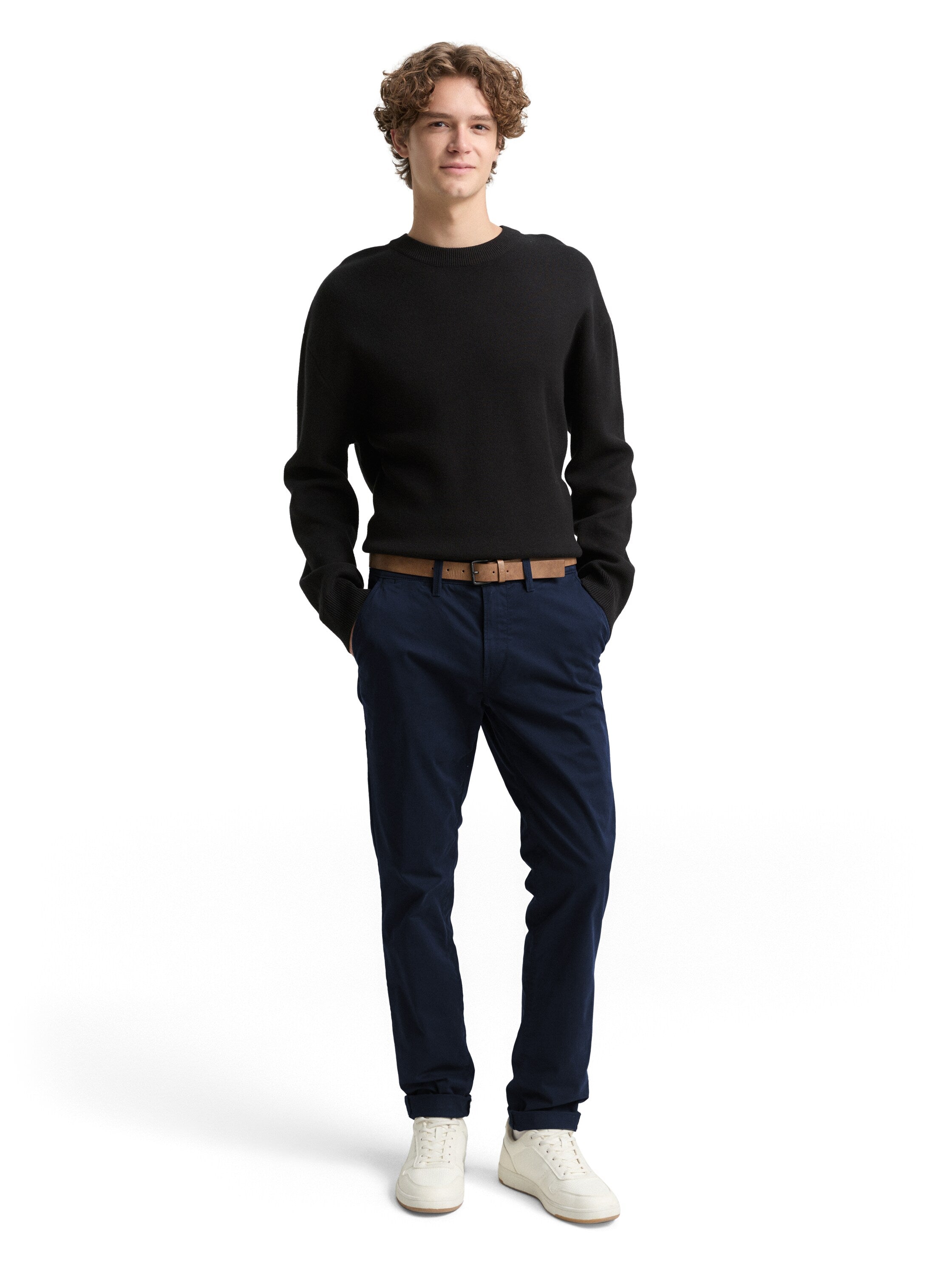 Tom Tailor Navy Chino With Zipper To Close
