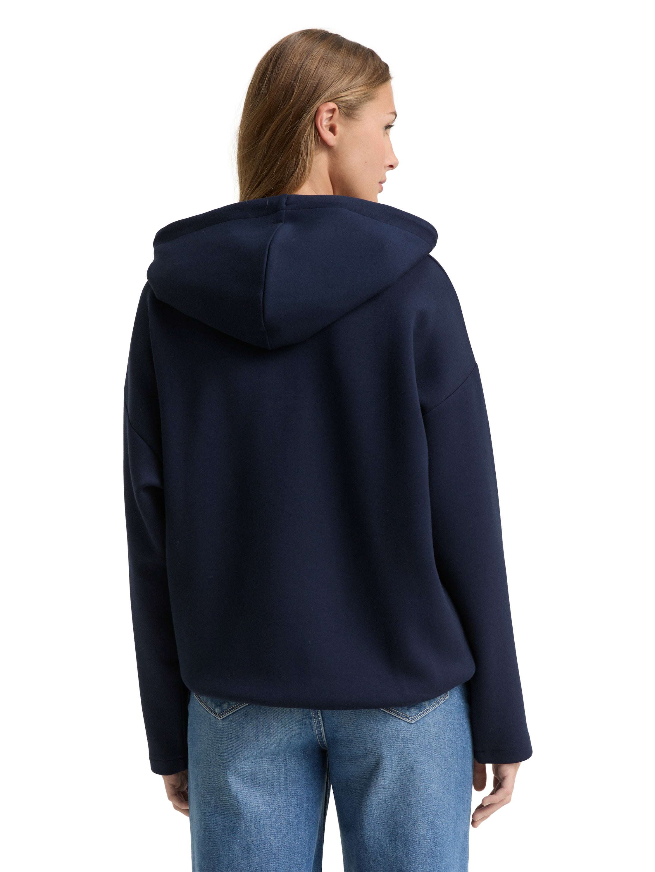 Tom Tailor Loose Fit Scuba Navy Hoodie Sweater