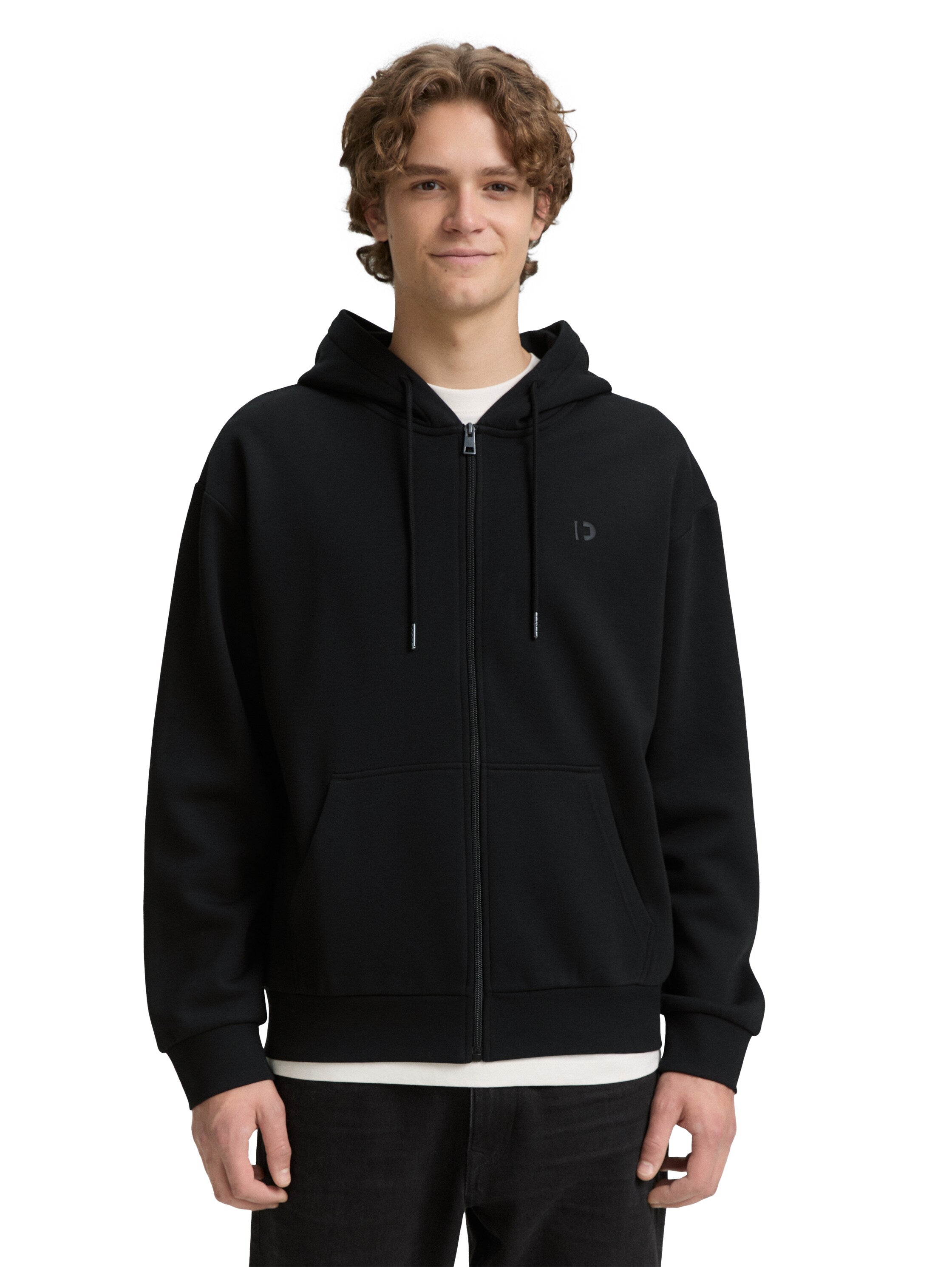 Tom Tailor Black Jacket With Logo Print