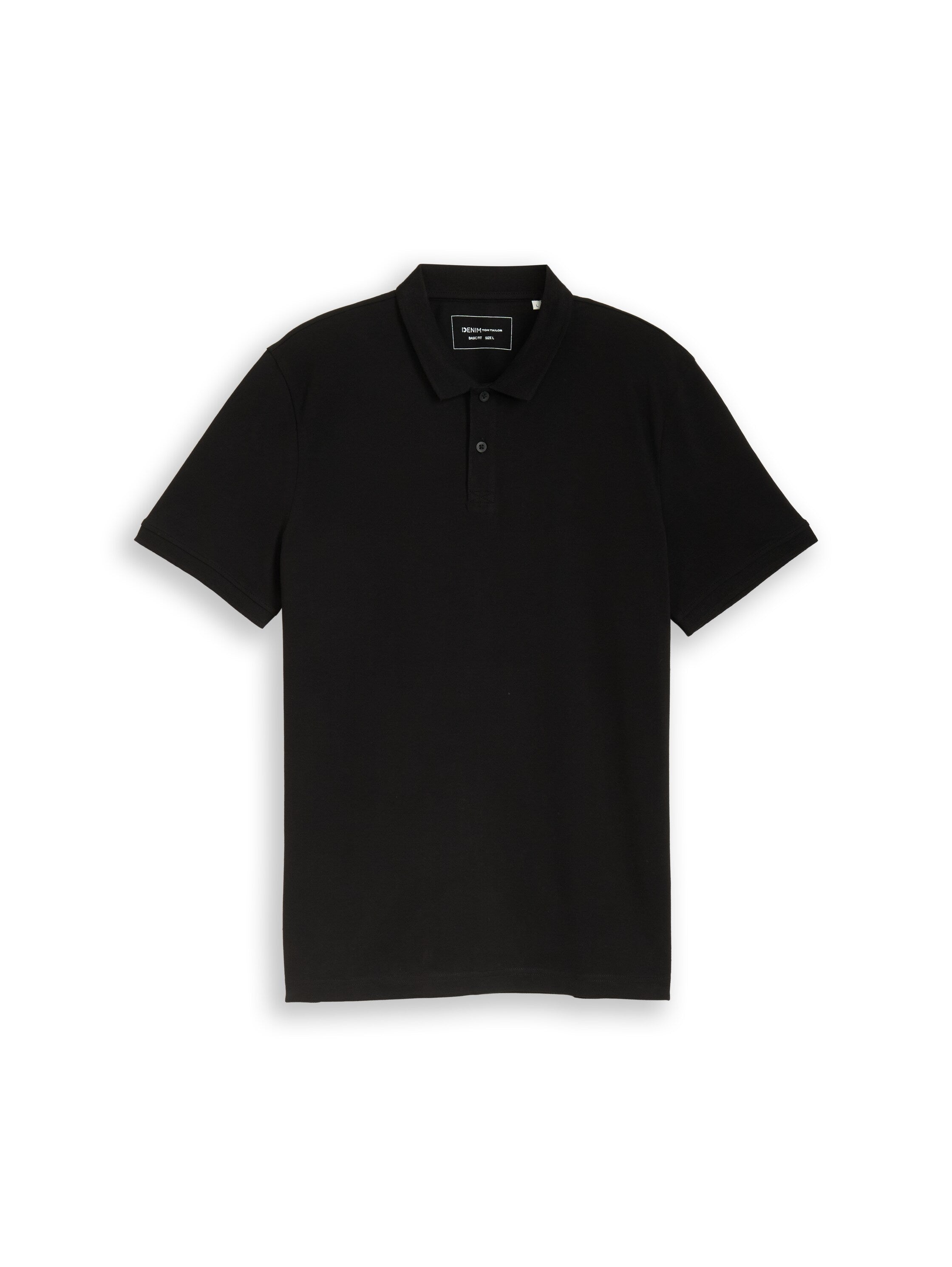 Tom Tailor Black Cotton Polo