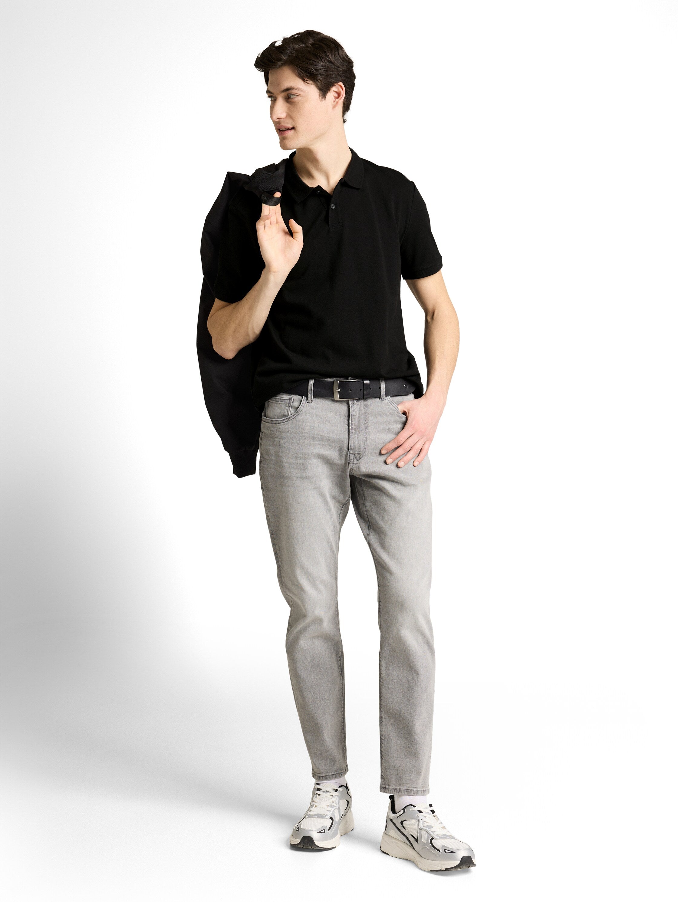Tom Tailor Black Cotton Polo