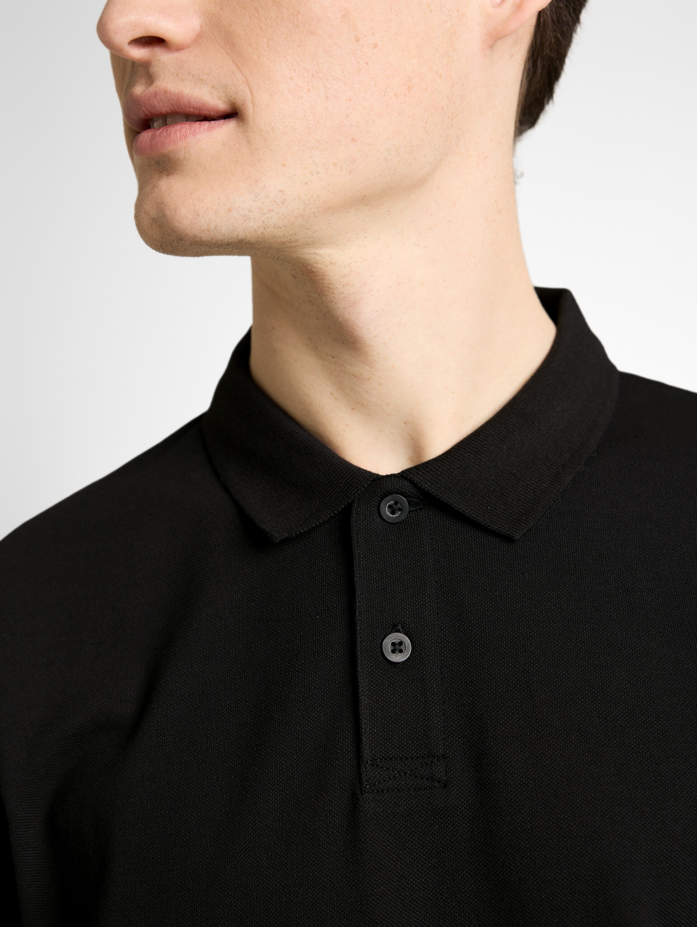 Tom Tailor Black Cotton Polo