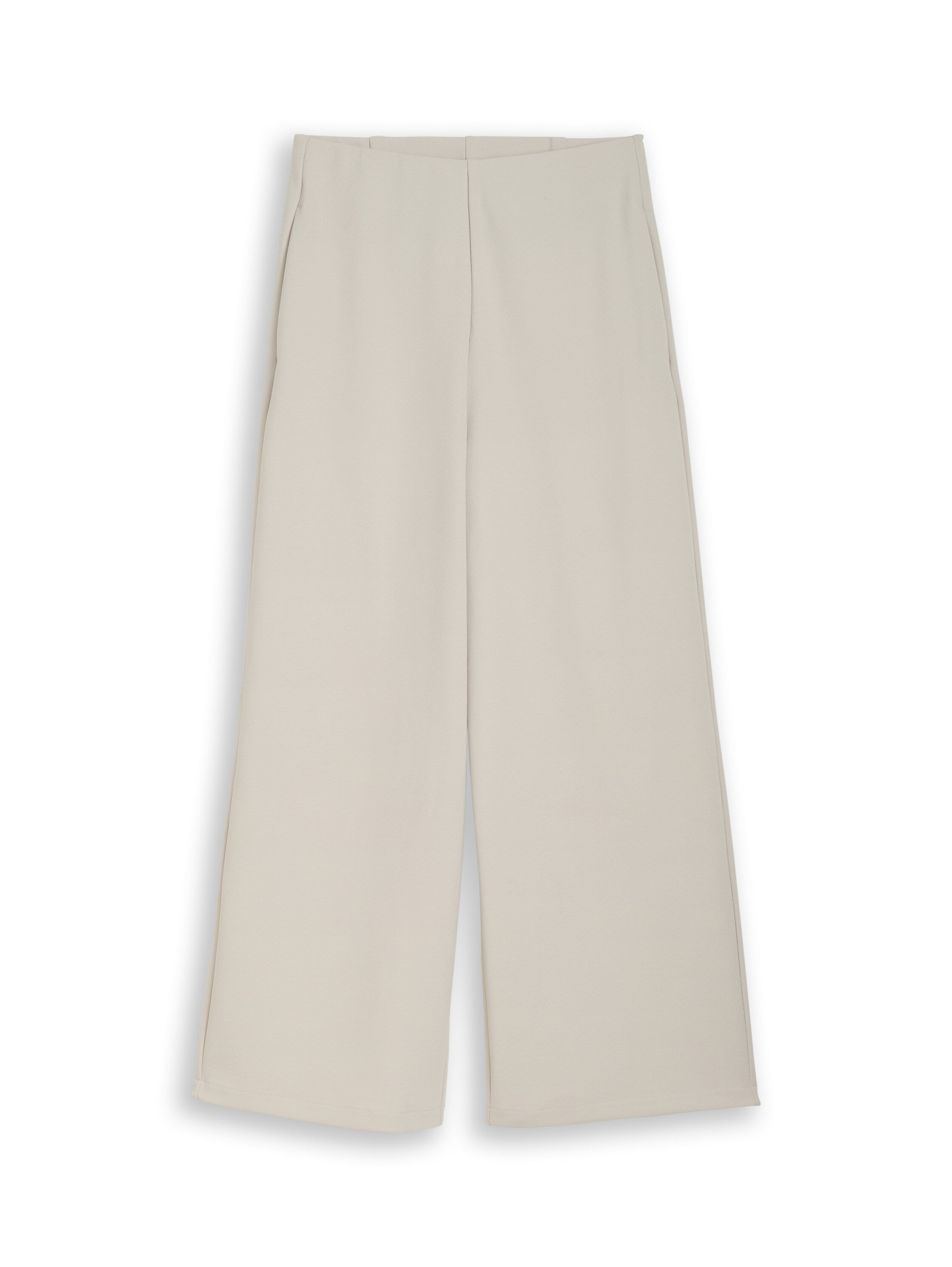 Tom Tailor Beige Ankle Length Wide Leg Pants