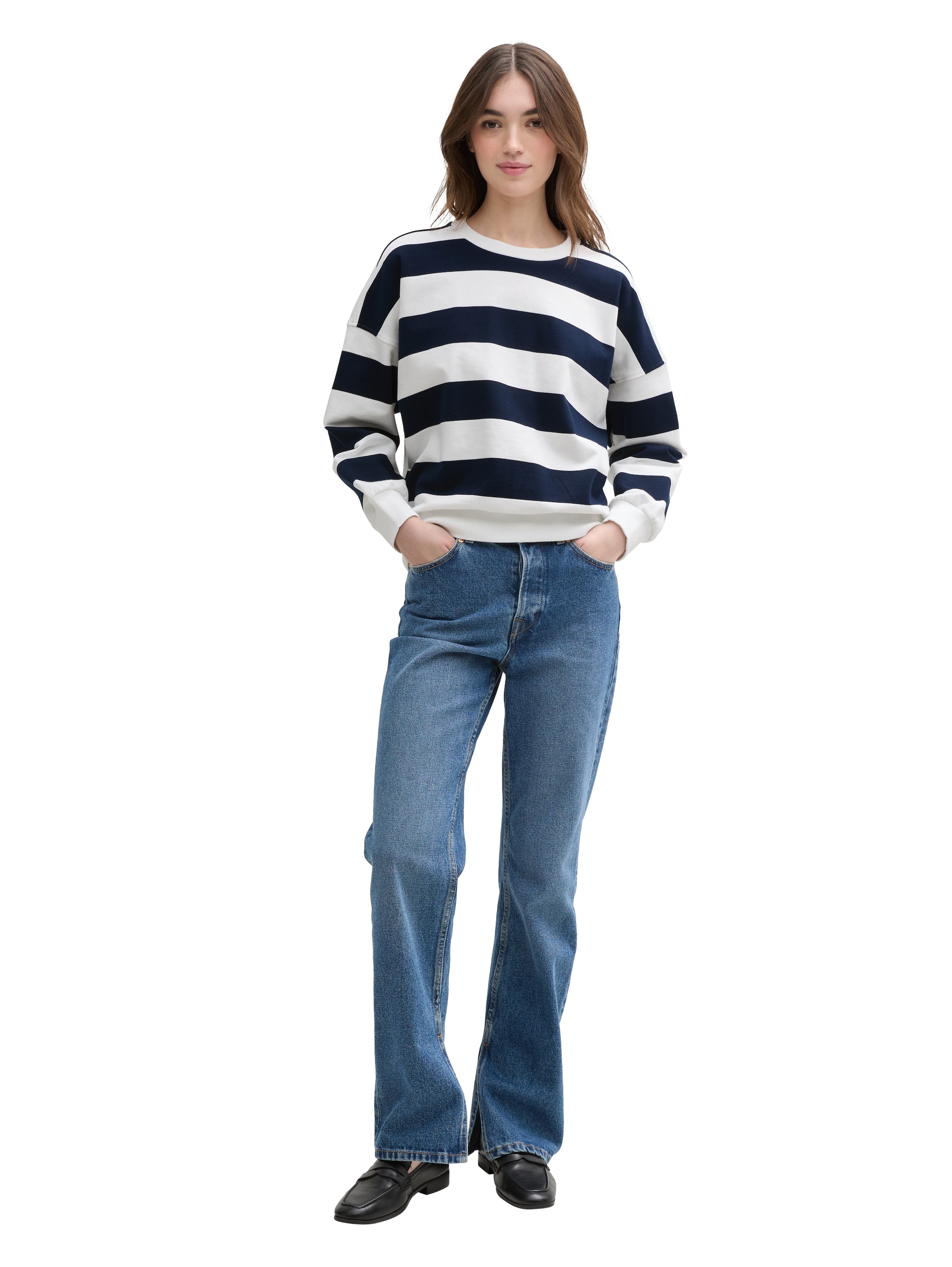 Tom Tailor Long Sleeve Striped Sweater