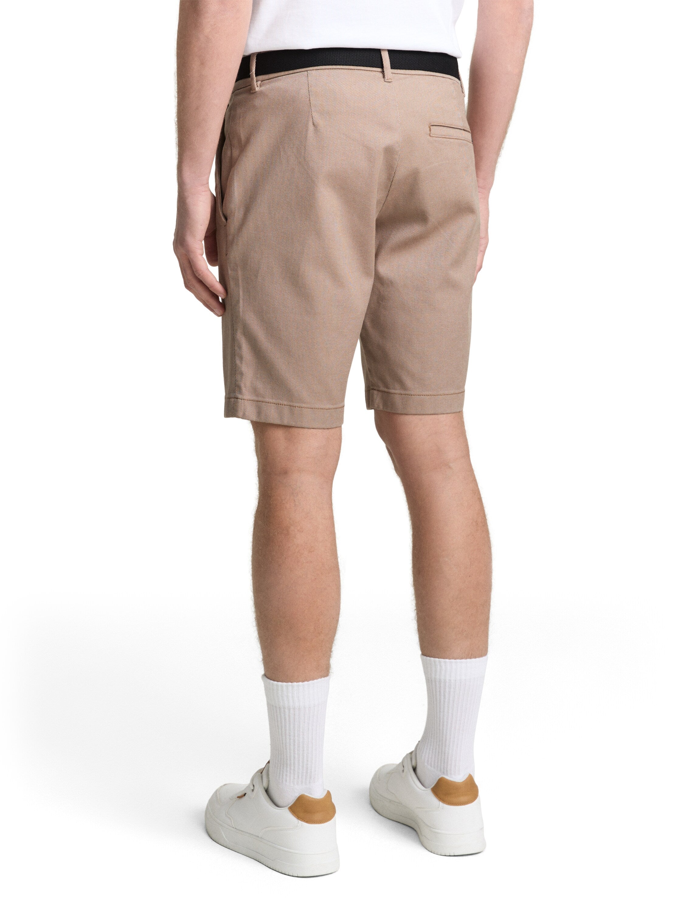 Tom Tailor Beige Regular Chino Shorts With Belt