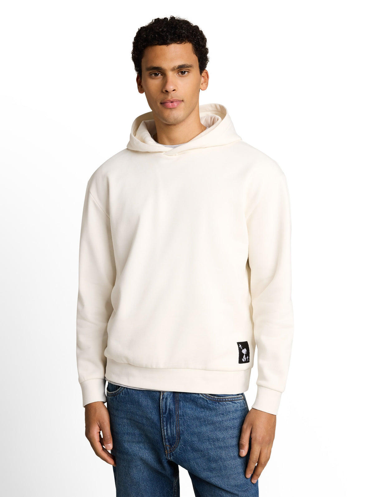 Tom Tailor White Relaxed-Fit Hoodie