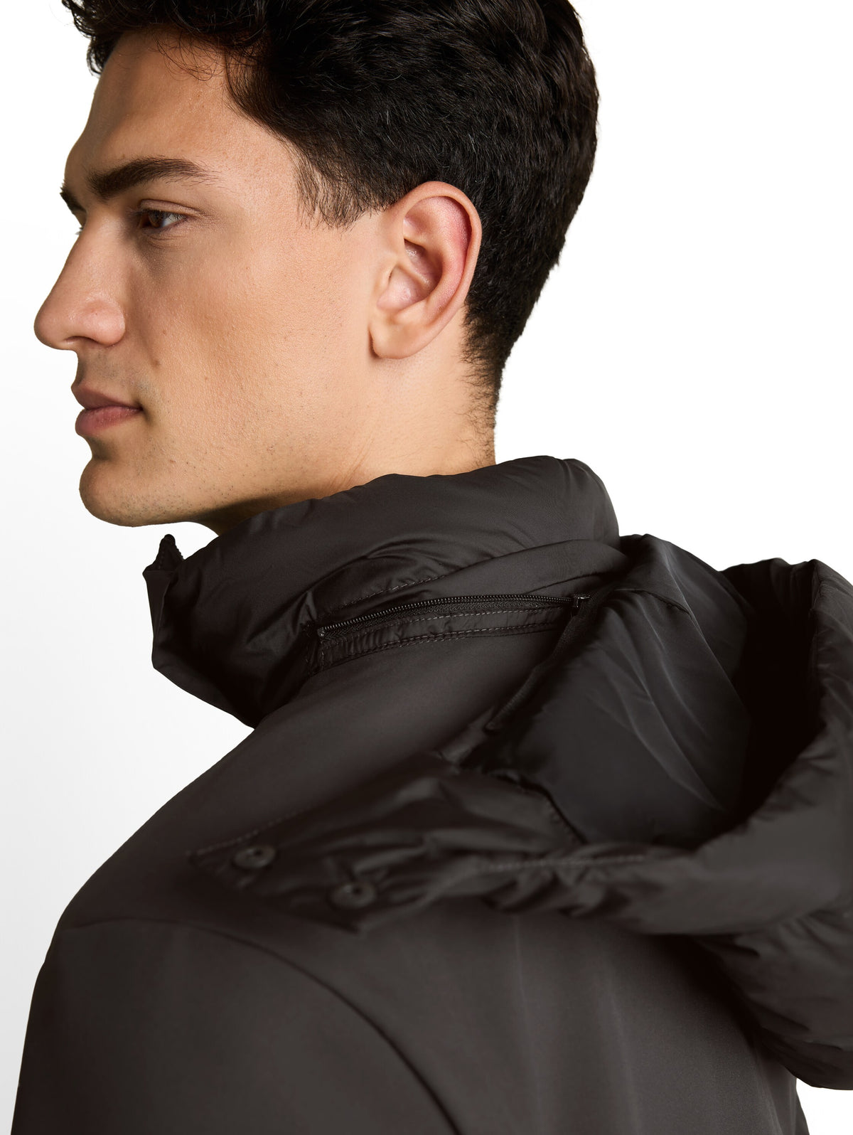Tom Tailor Coal Mine Grey Jacket with Stand-Up Collar & Hood