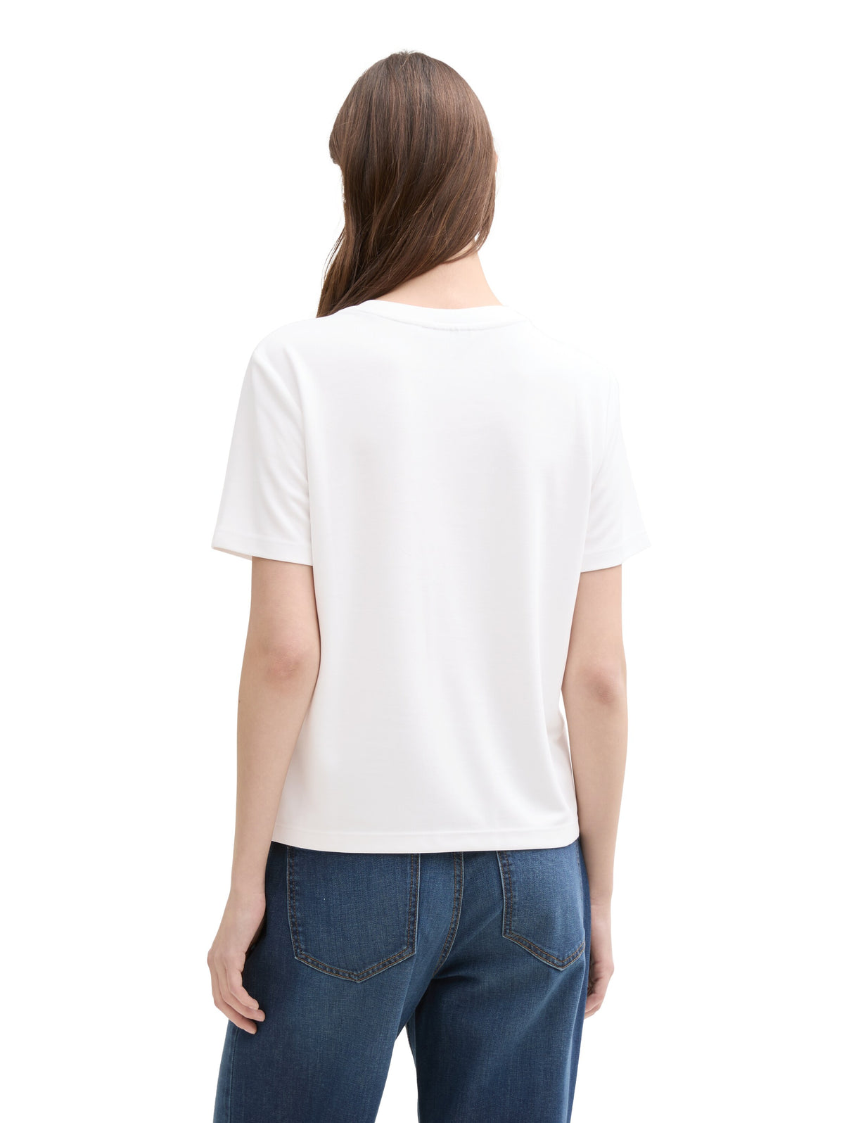 Tom Tailor White Basic Loose Fit Dusty T-Shirt