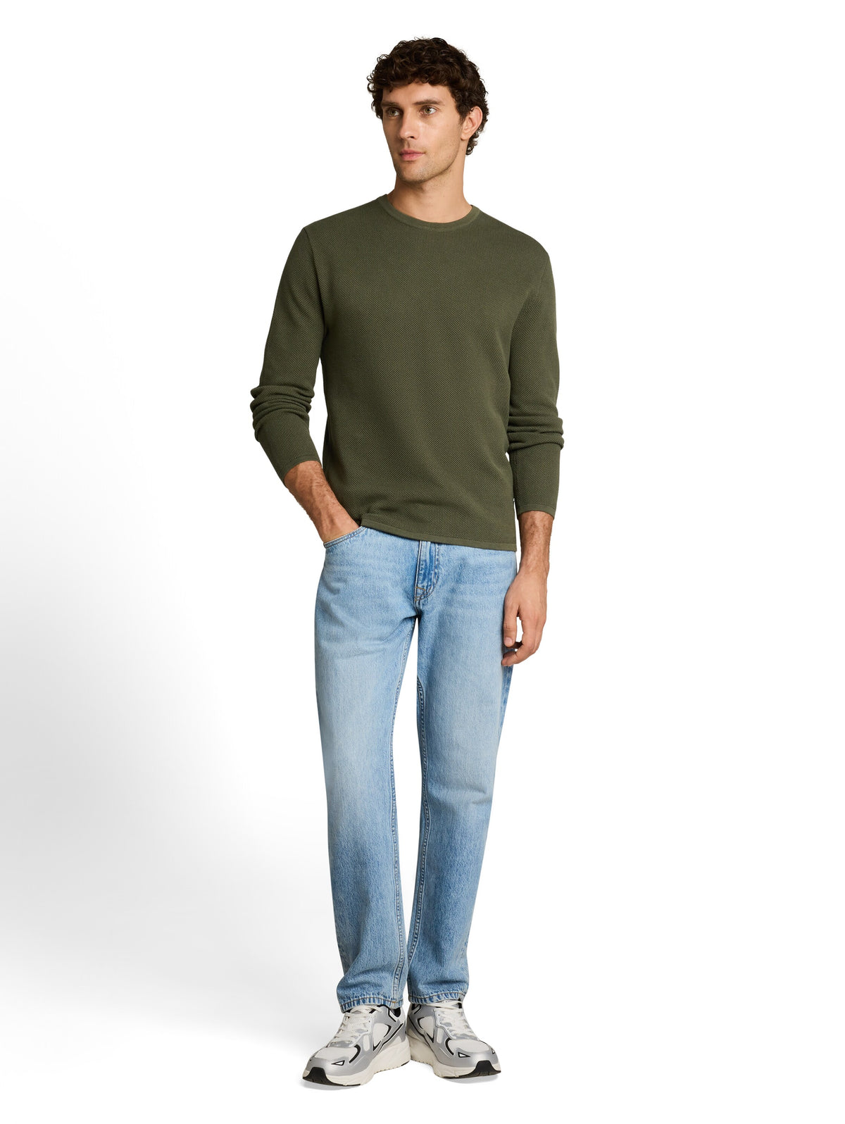 Tom tailor Olive Green Cotton knitted Jumper Pullover