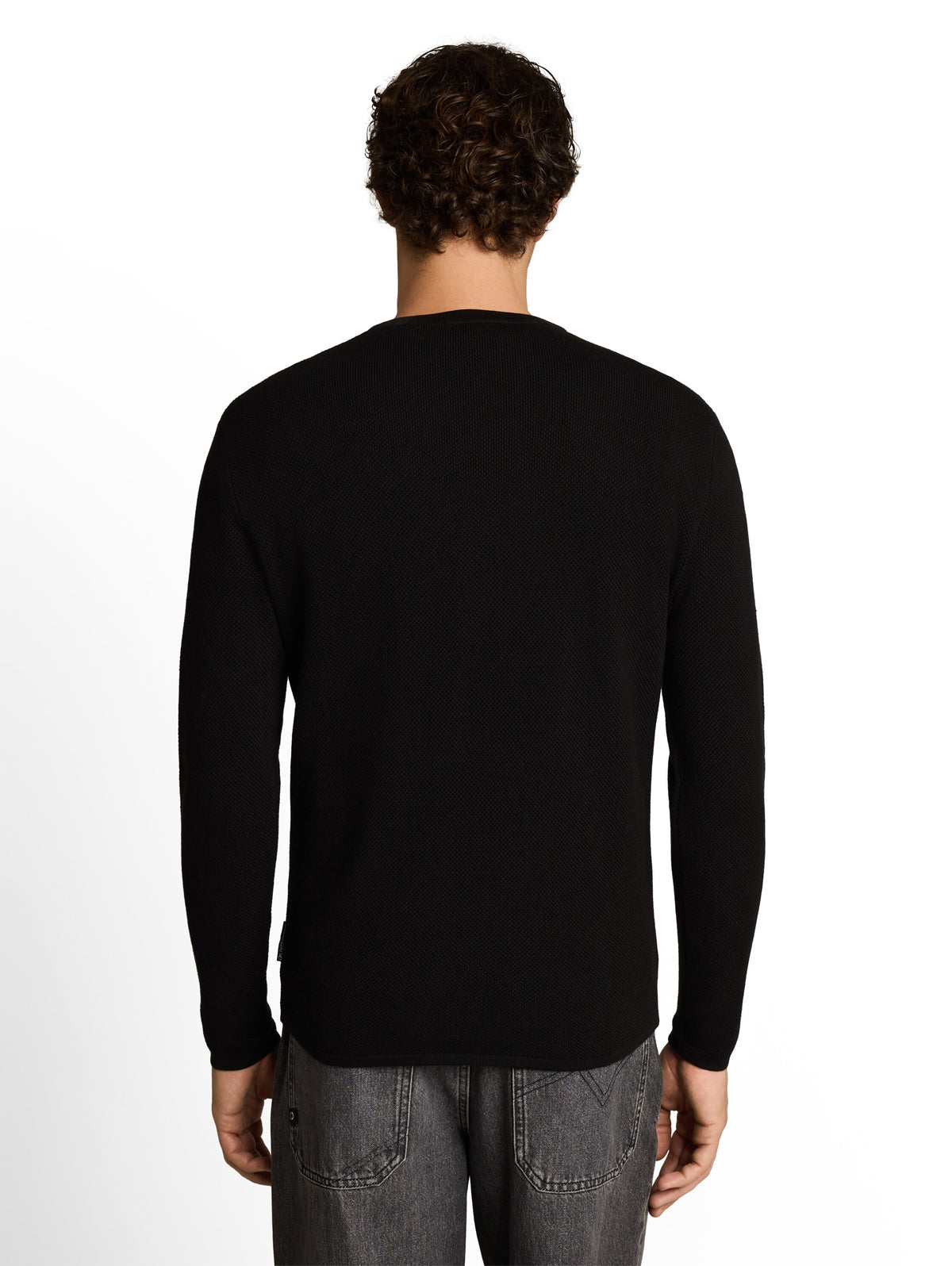 Tom tailor Black Cotton knitted Jumper Pullover