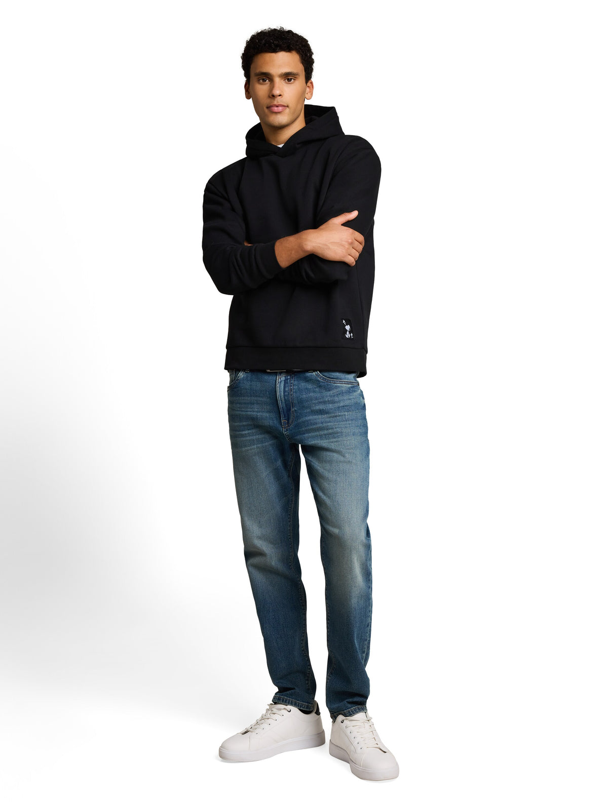 Tom Tailor Black Relaxed-Fit Hoodie