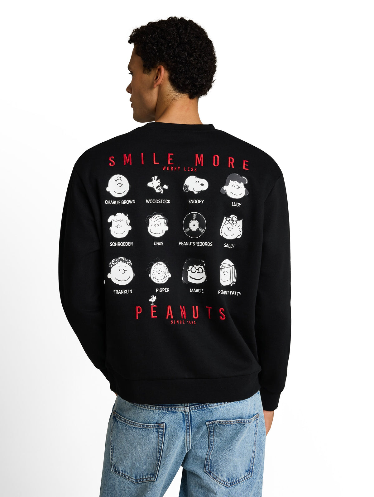 Tom Tailor Black Relaxed-fit Sweatshirt With Snoopy Back Print