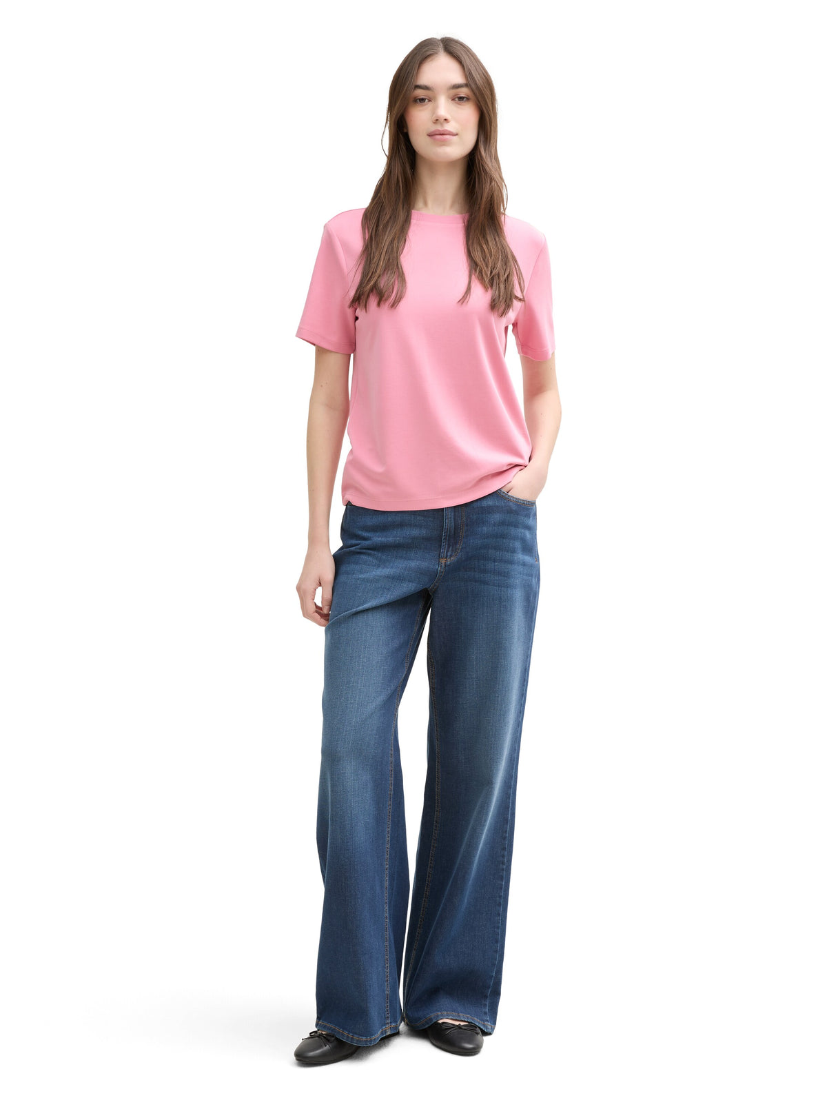 Tom Tailor Pink Basic Loose Fit Dusty T-Shirt