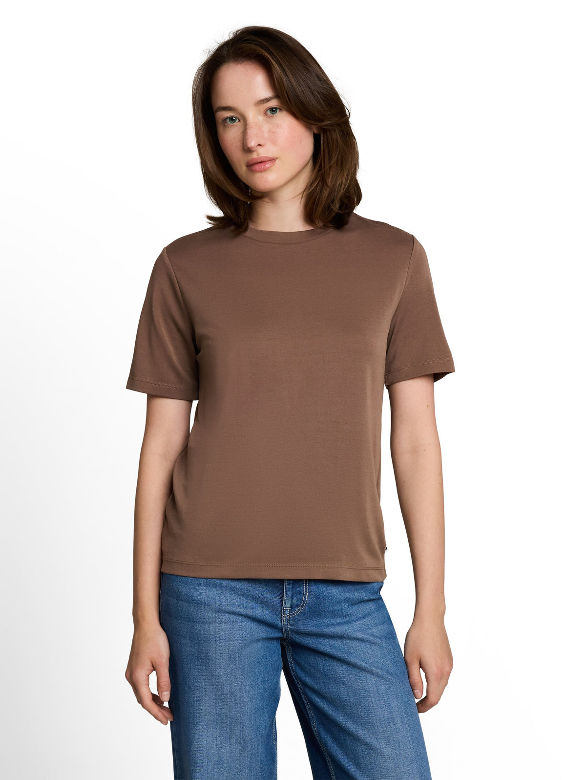 Tom Tailor Brown Basic Loose Fit Dusty T-Shirt