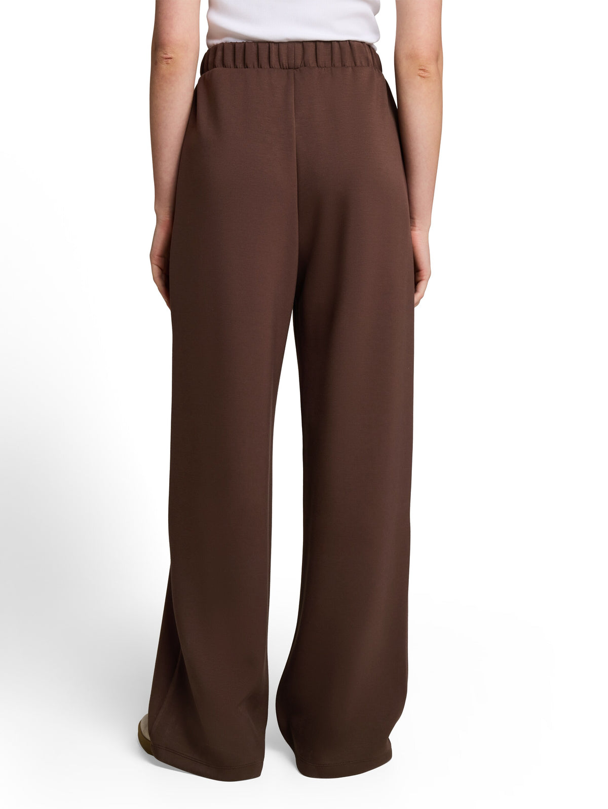 Tom Tailor Brown Scuba Wide-Leg Trousers Pant