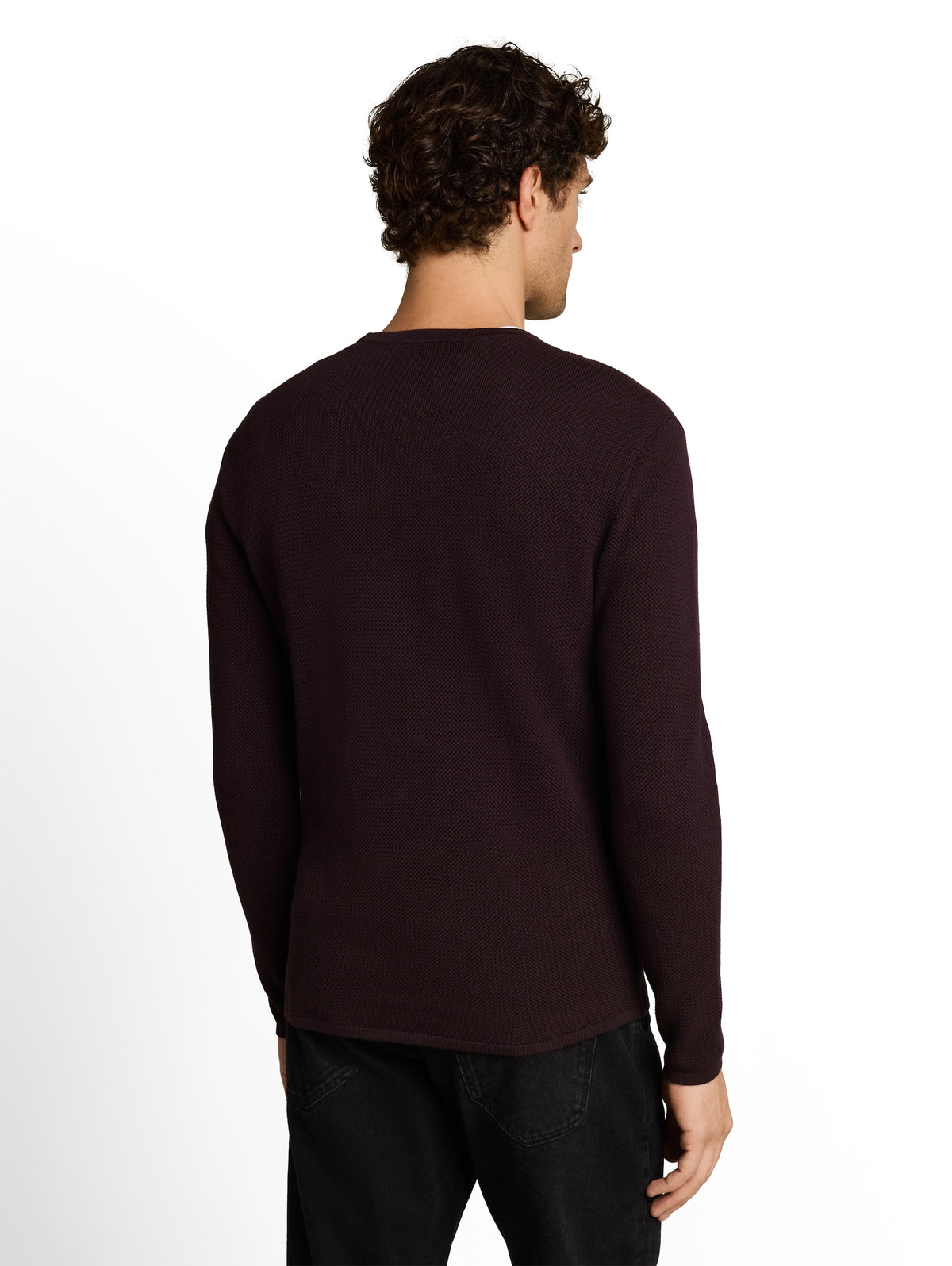 Tom tailor Dark Plum Cotton knitted Jumper Pullover
