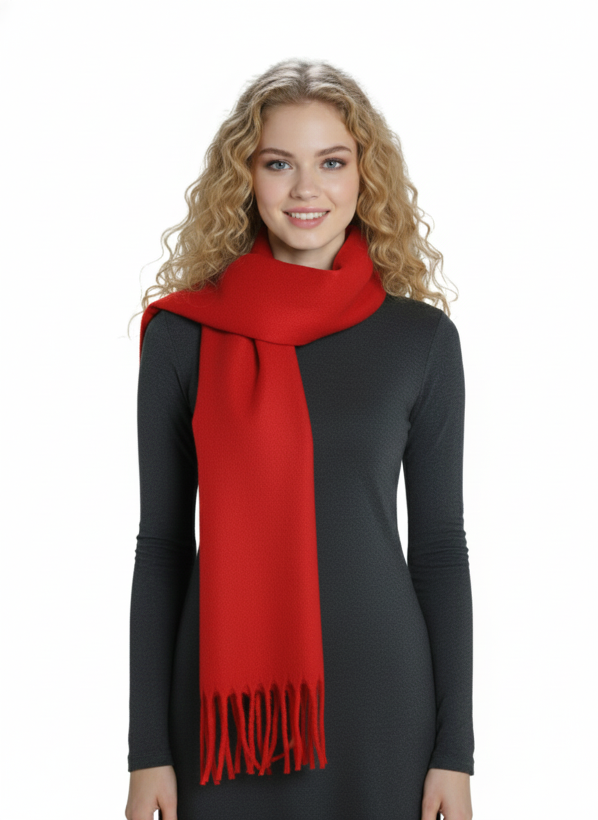Warm Red Basic Scarf