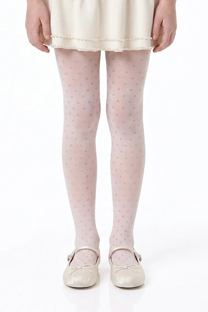 Penti White Pretty Mini Dotted Tights