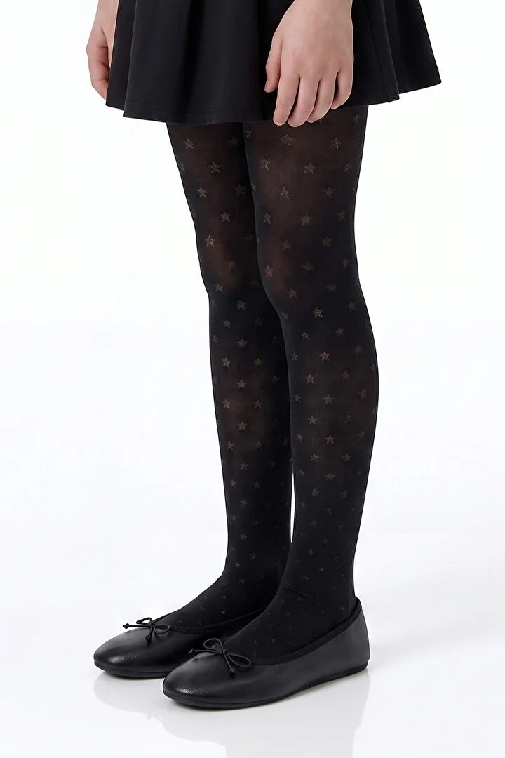 Penti Black Pretty Mini Star Tights
