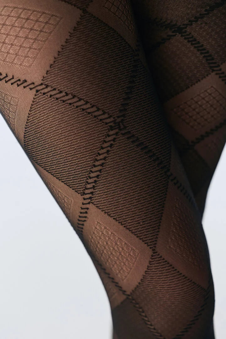 Penti Black Diamond Plaid Tights