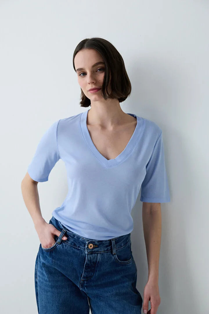 Penti V-Neck Blue T-Shirt