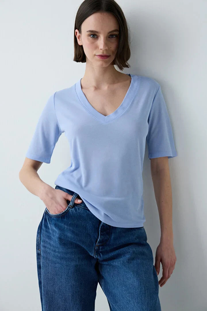 Penti V-Neck Blue T-Shirt