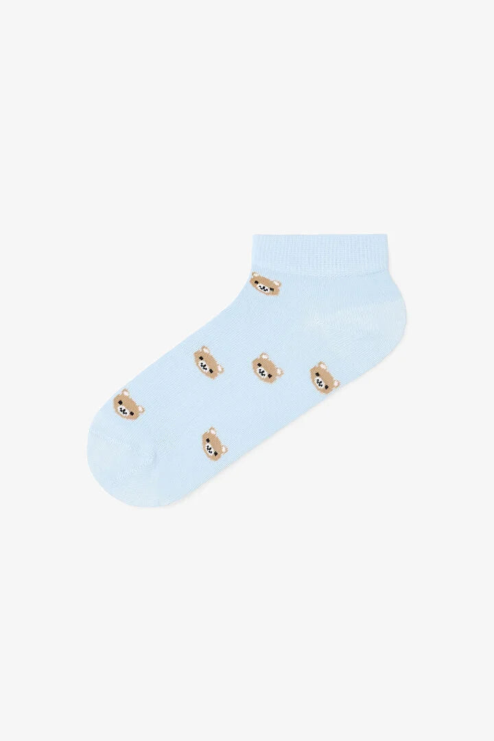 Penti 3 Pairs Of Cotton Bear Patterned Liner Socks