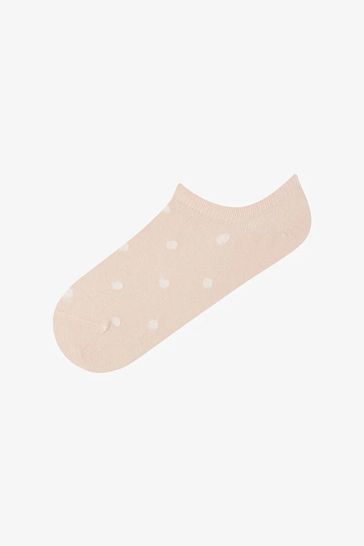 Penti 5 Pairs Seamless Toe Cotton Colorful Polka Dot Patterned Sneaker Socks