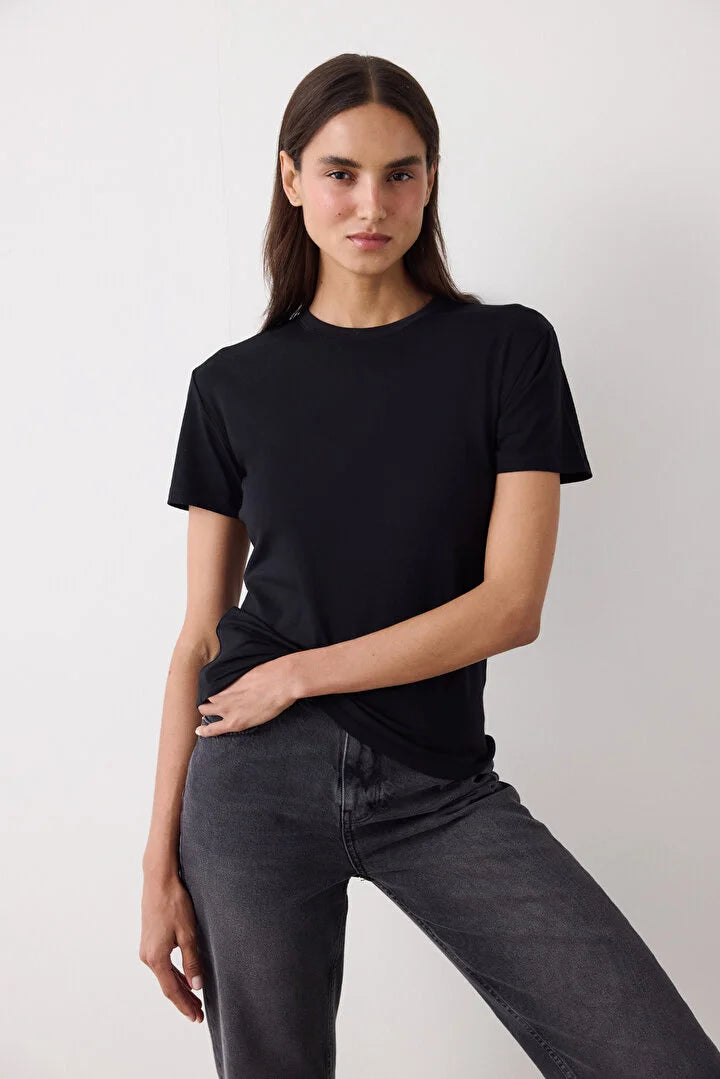Penti Black Basic Oversize T-Shirt
