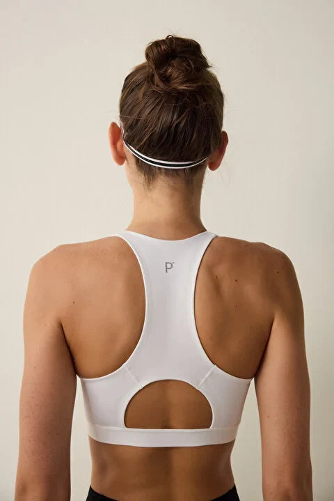 Penti White High Support Zippered Premium Sport Bra