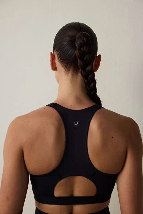 Penti Black High Support Zippered Premium Sport Bra