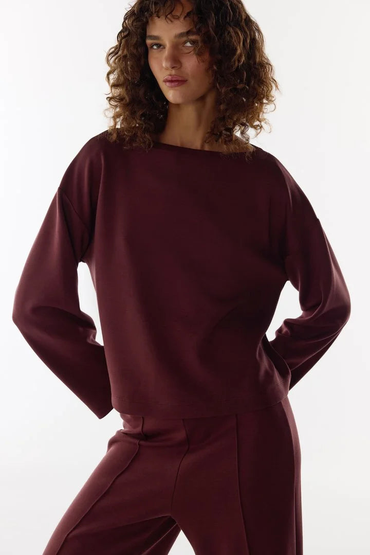 Penti Brown Silky Touch Long Sleeve Long Sleeve Blouse
