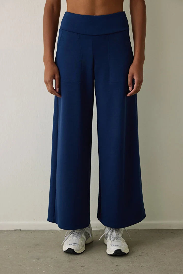 Penti Navy High Elastic Waist Wide Leg Pant