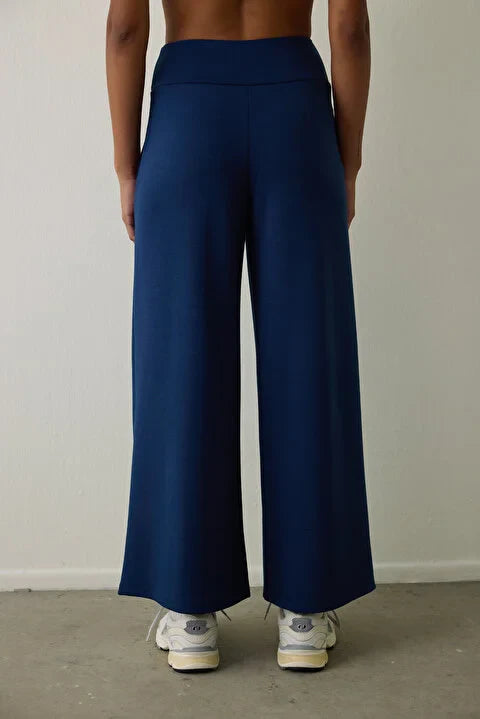 Penti Navy High Elastic Waist Wide Leg Pant