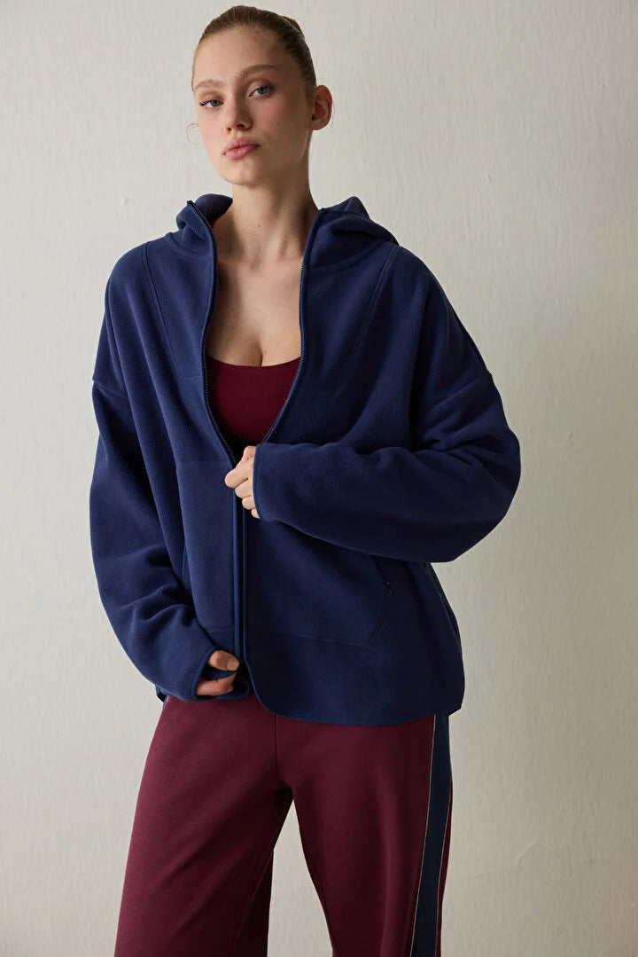 Penti Indigo Thermal Effect Oversize Polar Jacket