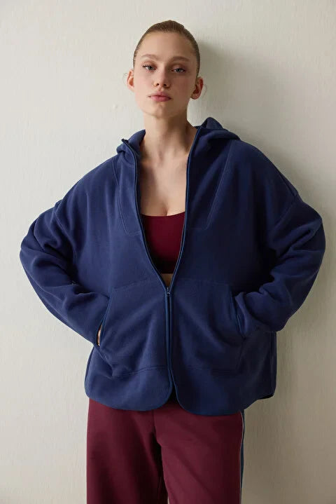 Penti Indigo Thermal Effect Oversize Polar Jacket