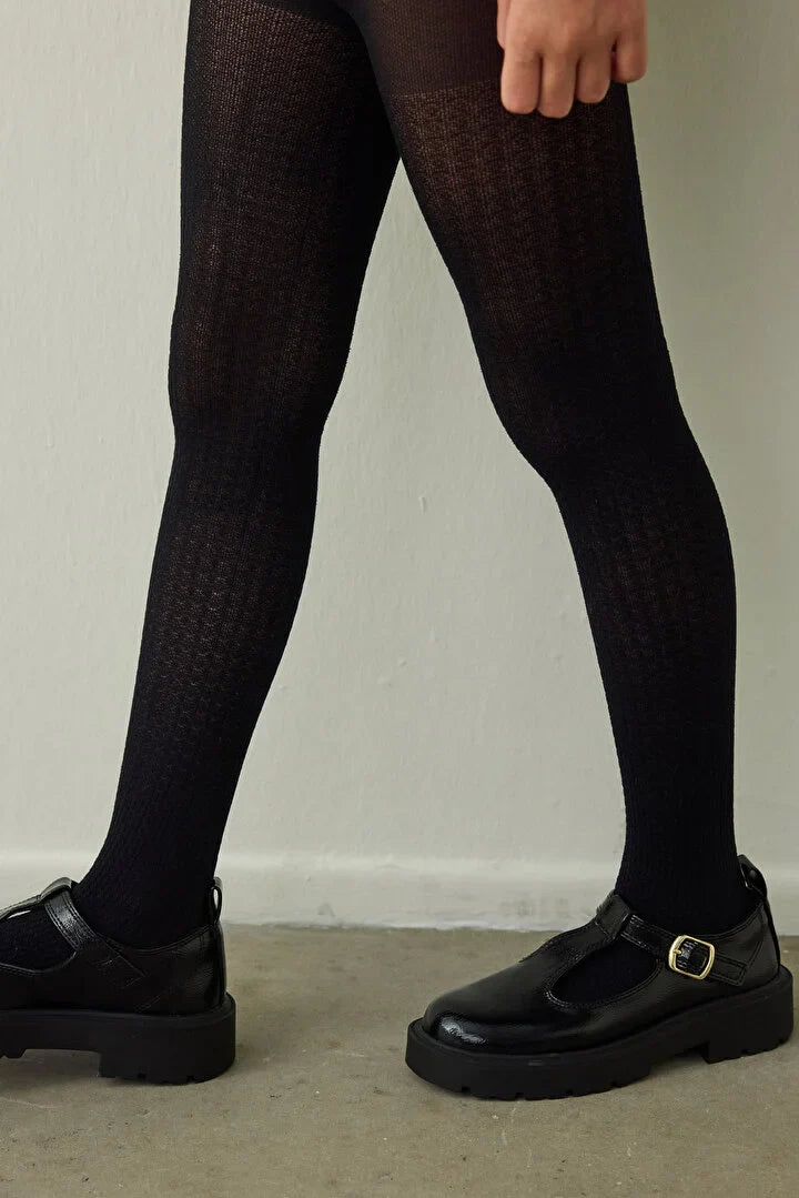 Penti Girls' Pretty 90 Denier Micro Pantyhose Black Tight