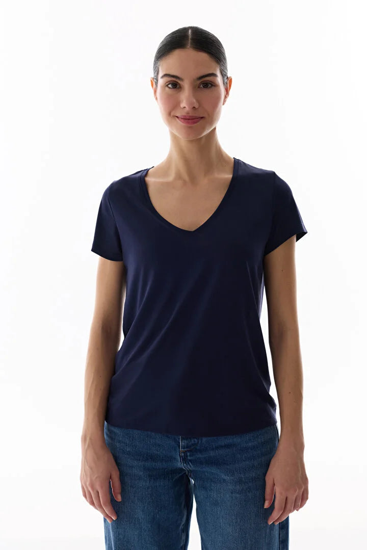 Penti Navy V-Neck T-Shirt